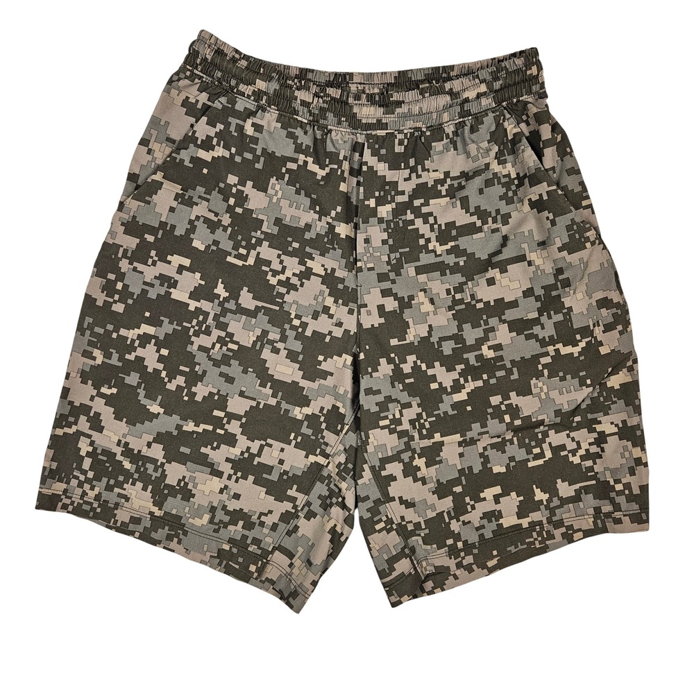 Lululemon Mens Small Green Digital Camo 9" Pace Breaker Athletic Training Shorts
